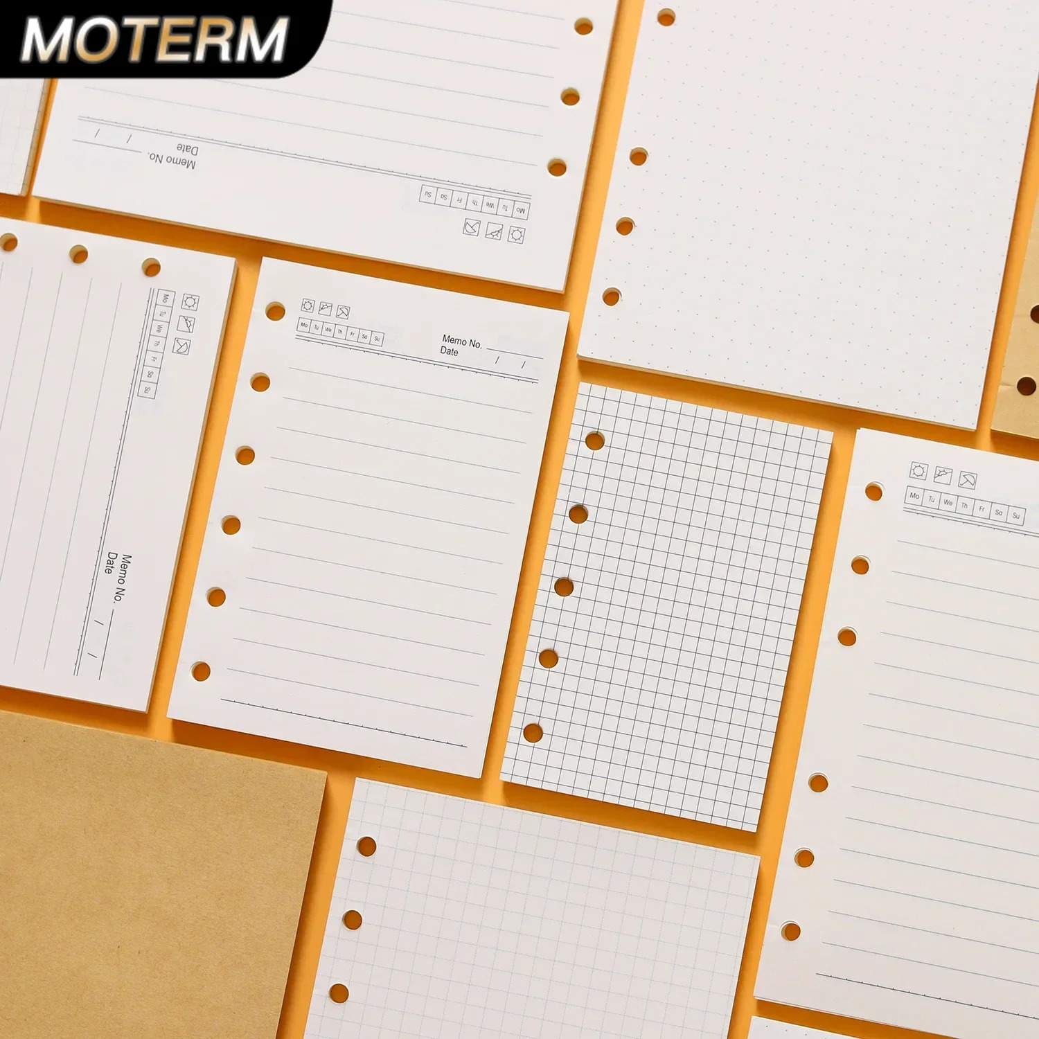 High Quality Ring Binder Notebook A5 Personal A6 A7 A8 Size Insert Refills Loose Leaf Spiral Diary Planner Inner Core 100g Paper 250618