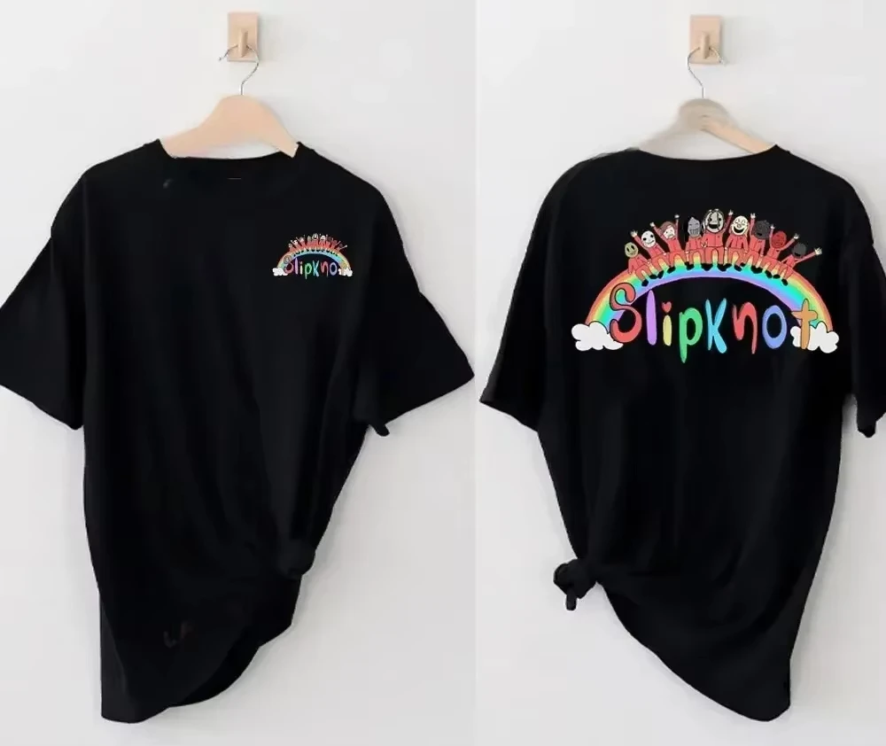 Women Hip Hop Graphic Tshirts Y2k 2025 VintageTour Black Tshirt Heavy Metal Rock Band