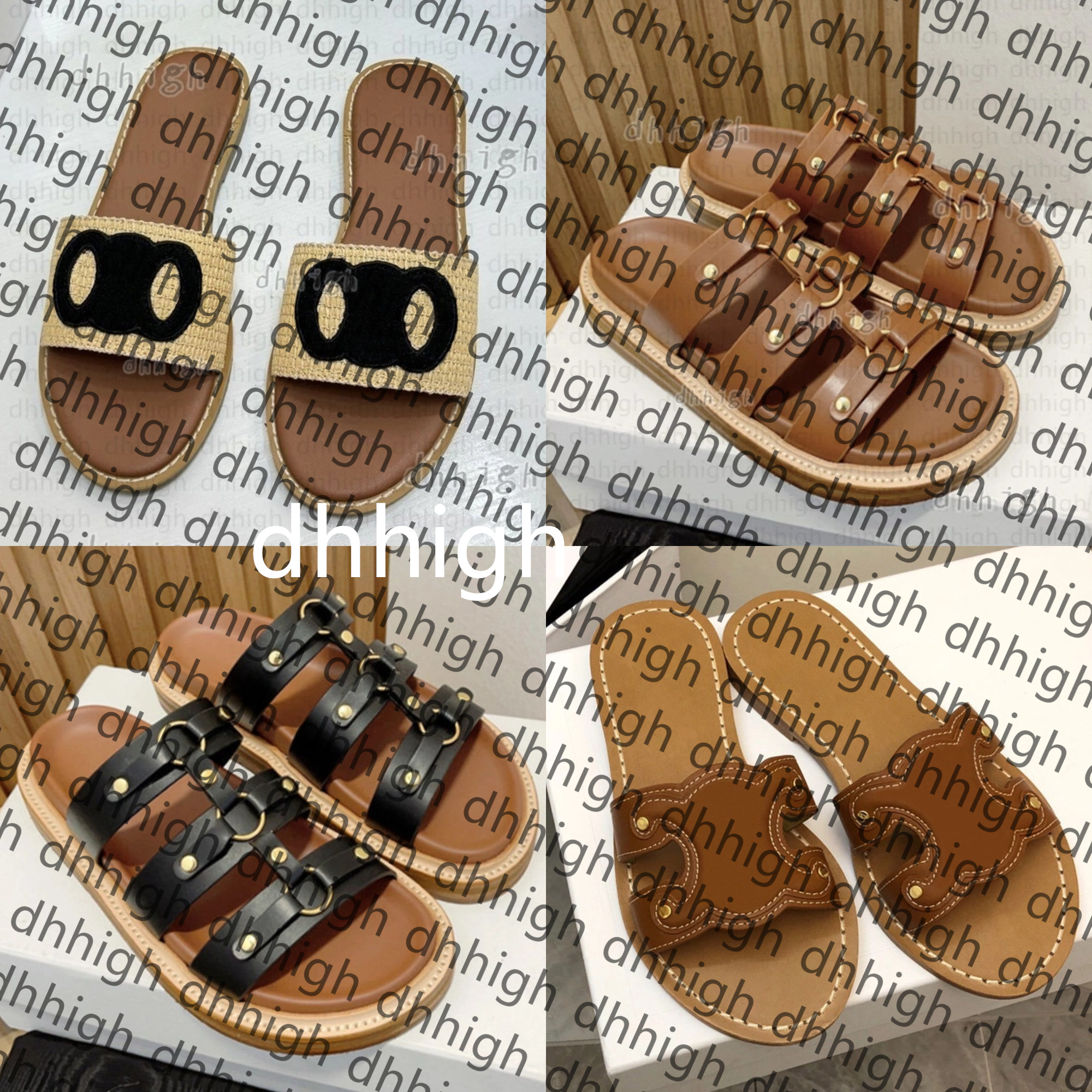 designer sandals gladiator sandal Slipper women Leather Casual shoes luxury beach outdoors Flat slide Summer platform sandale pool Mule loafer lady Sliders