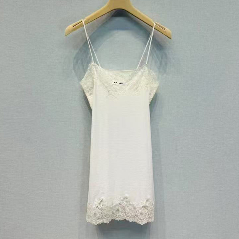 Designer Women Sexy Camis Mini Dresses Elegant See Through Sling Sleeveless Dresses Summer Beach Club Party Holiday White Vestidos