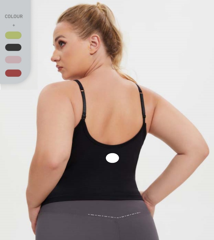 2025--Women's Large-Sized Yoga Underwear - Nude Feel Skin-Friendly One-Piece Vest with Back Shaping Fitness Sports Bra Gym Clothing Women