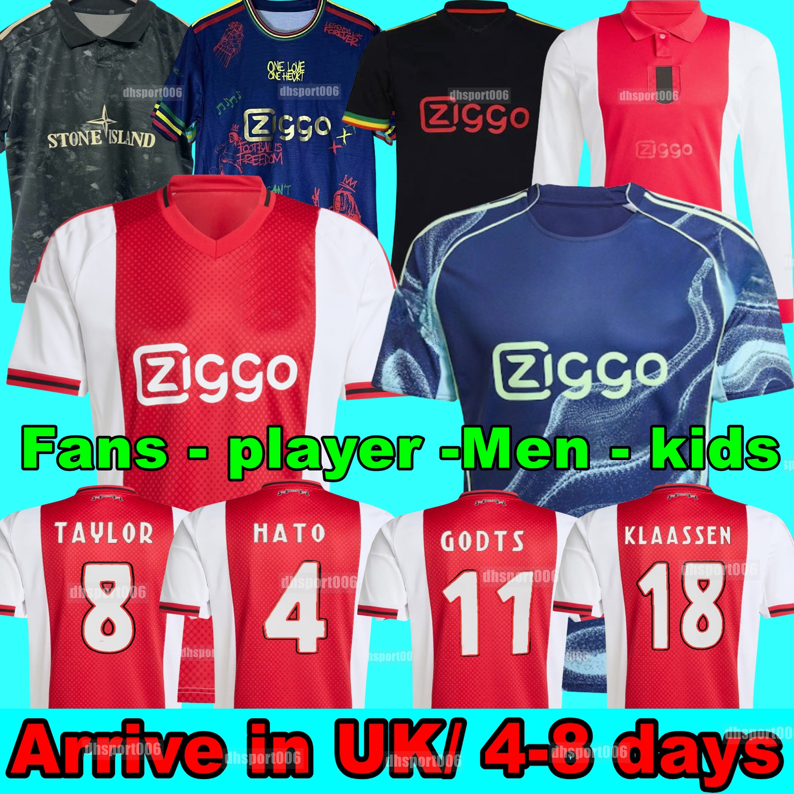 25 26 125th Soccer Jerseys Kids Kit 2025 2026 Football Shirts AKPOM Co branded styles TAYLOR CRUYFF Bob Marley stone AjaOX Traore Godts Weghorst Klaassen
