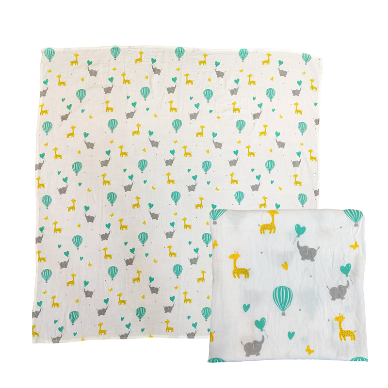 Cotton double-layer gauze moisture absorbing and breathable bath towel 120*120