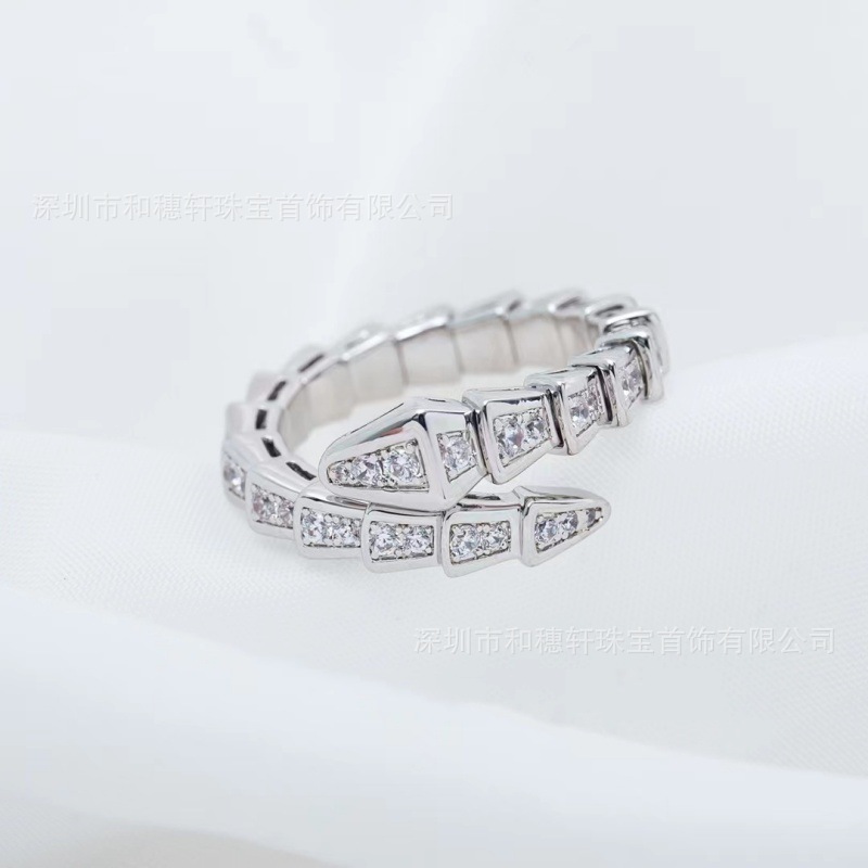 Wedding ring popular engagement rings for women snake full diamond classic high quality jewelry lovers gifts for women mens ring shiny couple mz066