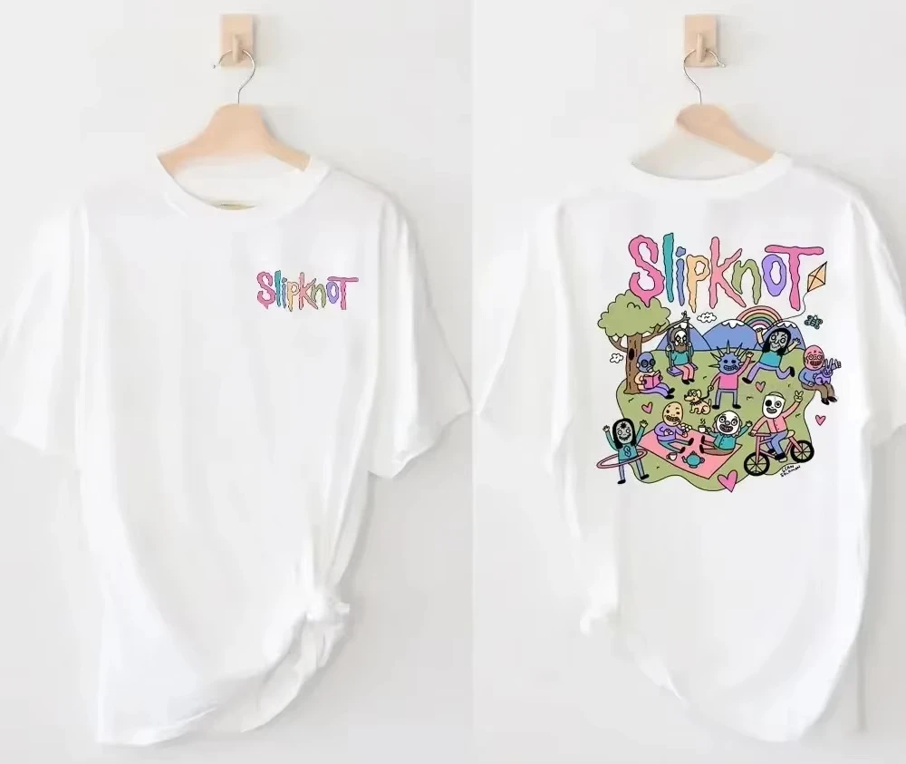 Women Hip Hop Graphic Tshirts Y2k 2025 VintageTour Black Tshirt Heavy Metal Rock Band