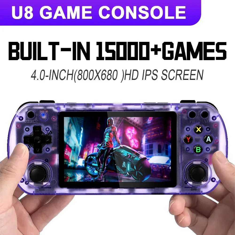 3 COLORS Portable U8 64G 128G Retro Handheld Video Game Console 4.0 Screen Pocket Video Gaming Player Machine Child Gifts XJ250619