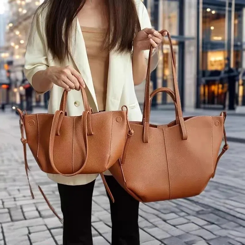 France Designer New Arrival Cyme bag Tote Brown Leather Crossbody Capacity Shoulder Strap French Minimalist Style Large Small Wings Bag