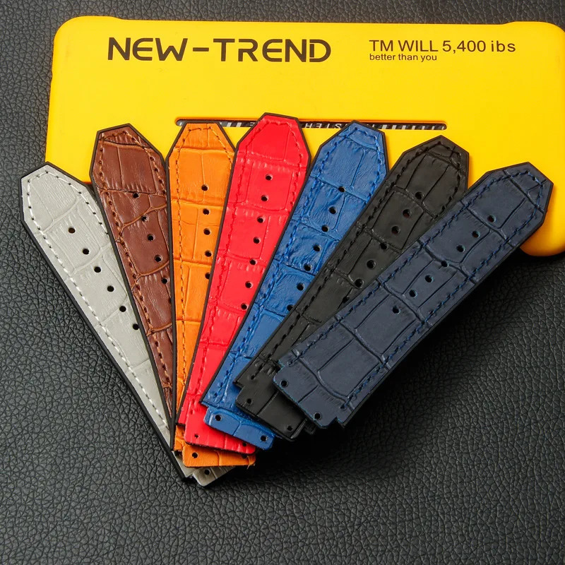 For Hublot BIGBANG Classic Fusion Leather Silicone Rubber Suede Watch Strap Dedicated Interface Lug System Band 26*19mm Bracelet 250618