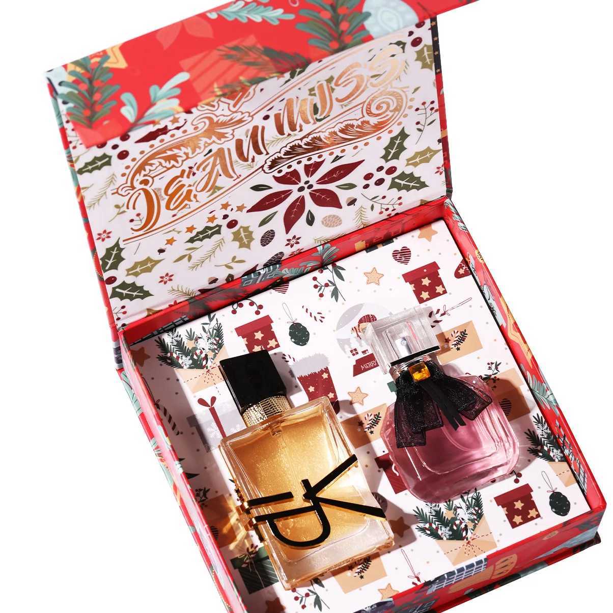 2pcs/set Free Water Women Men Perfume Set Floral Scent Christmas Fragrance Set Long-lasting Paris Eau De Parfum with Gift BoxXJ250619