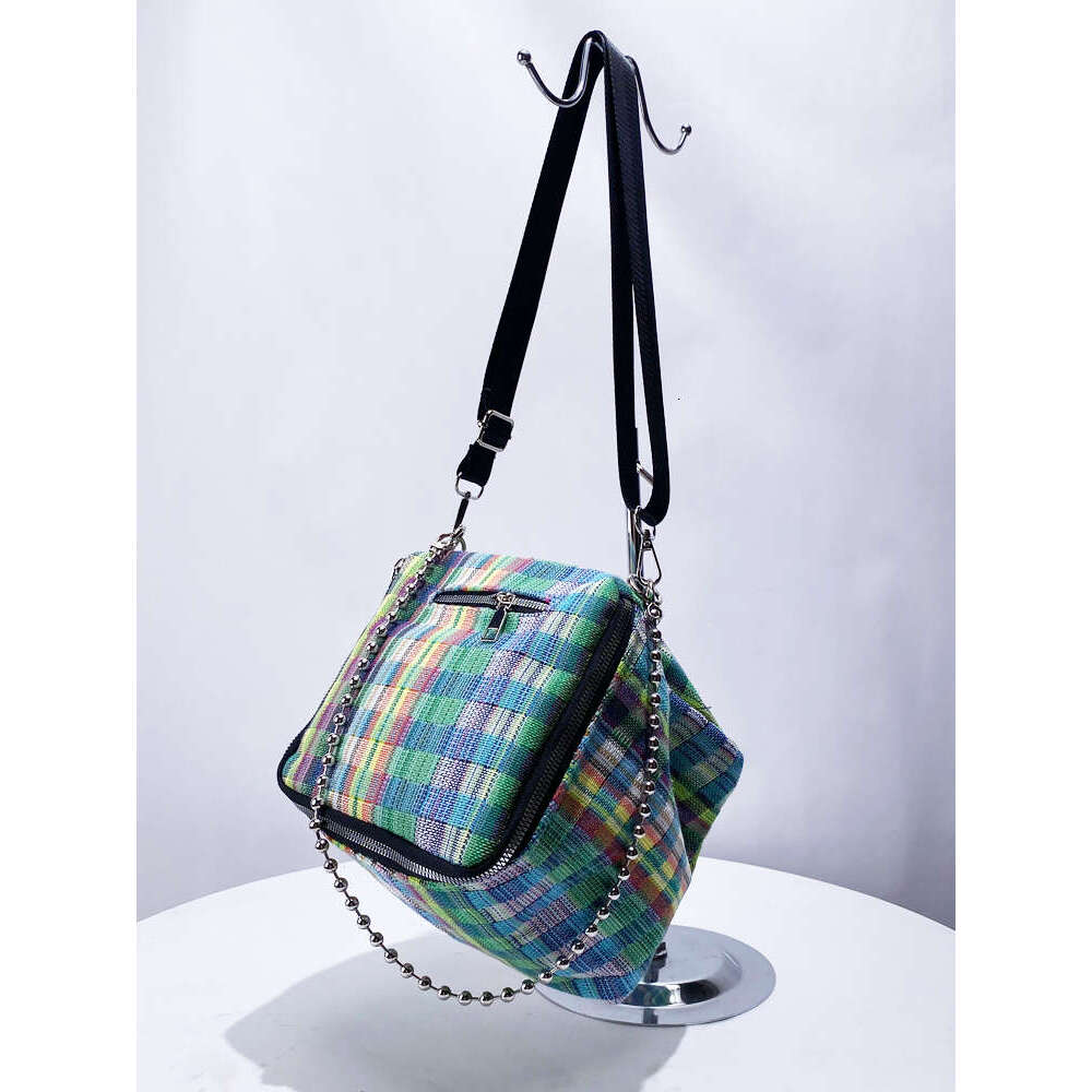 Cube Dice Bag Niche Design New Fashion Color Block Plaid Mini Shoulder Crossbody Handbag