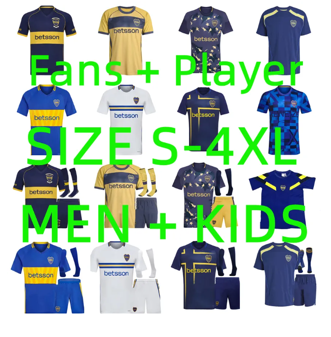 20 21 24 25 26 Boca Juniors Soccer Jerseys 2025 2026 CAVANI ROMERO BENEDETTO LUCAS SALVIO MARCOS ROJO MEDINA M.MERENTIEL Football Shirts adult men kids kit ZEBALLOS