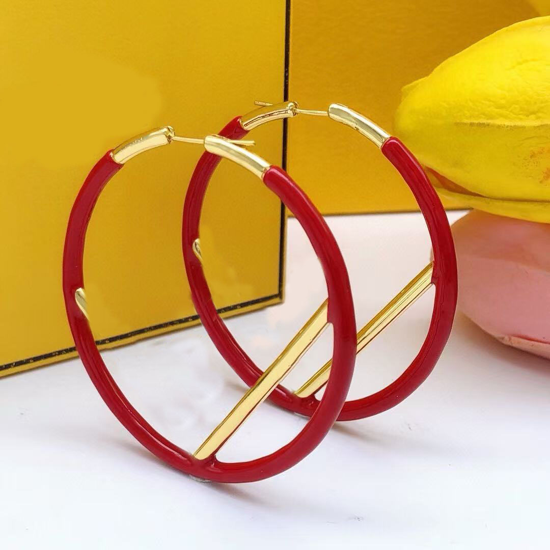 5cm gold hoop earrings designer earrings for women Valentine's Day party exquisite earrings gift designer jewelry