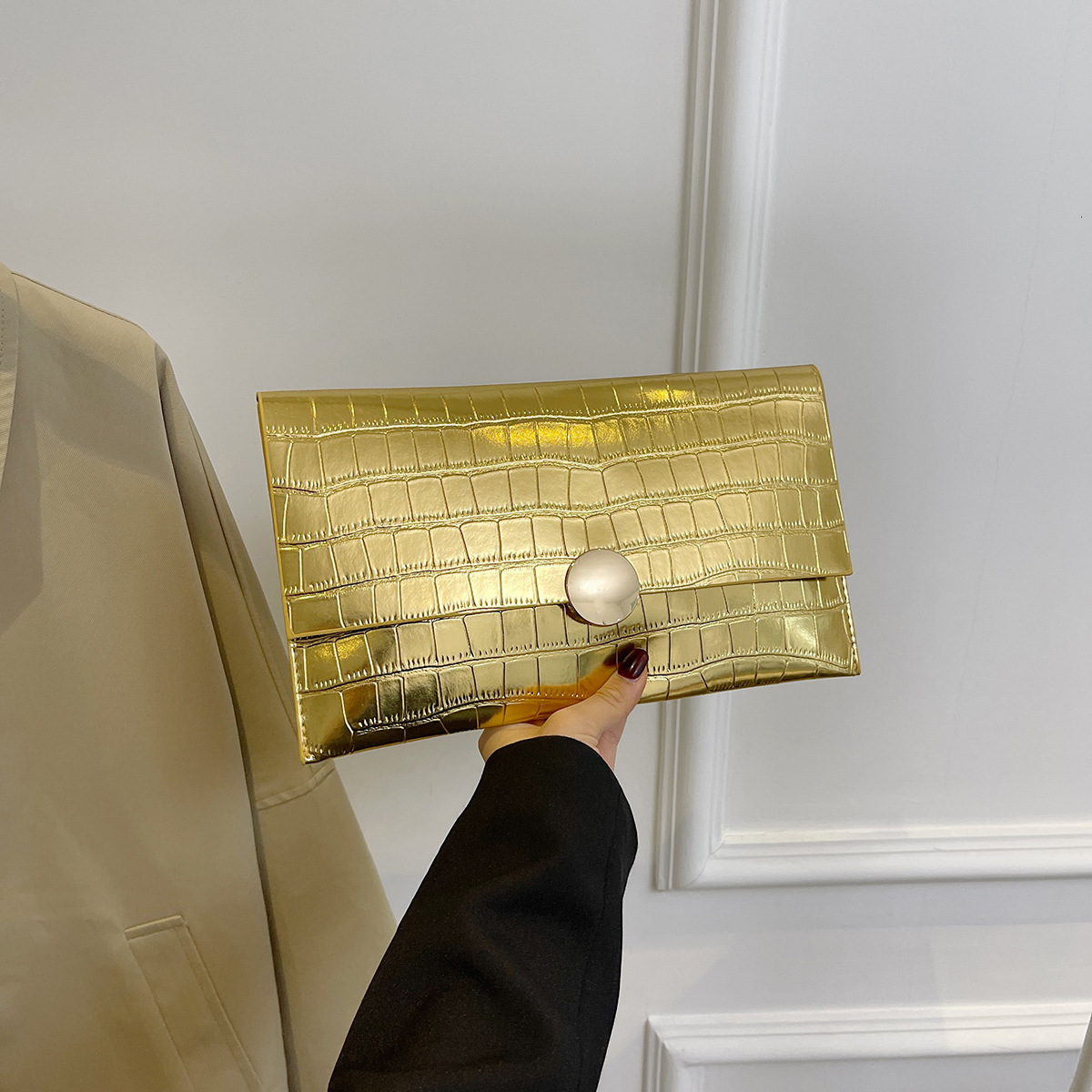 Free Luxury Bag Shipping Designer Unique Stone Pattern Clutch Bag 2025 New Trendy Fashion Women's Bag Simple High-quality Elegant Envelope Bag