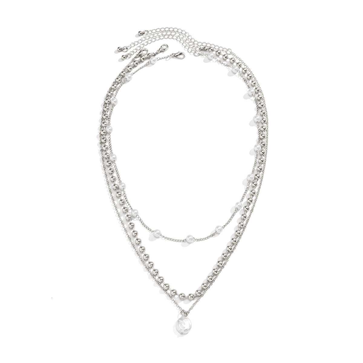 2025 Luxury Premium Pearl-Spliced Men's Trendy Hip Hop Streetwear High-End Layered Collar Chain Minimalist Stylish Personalized Statement Jewelry