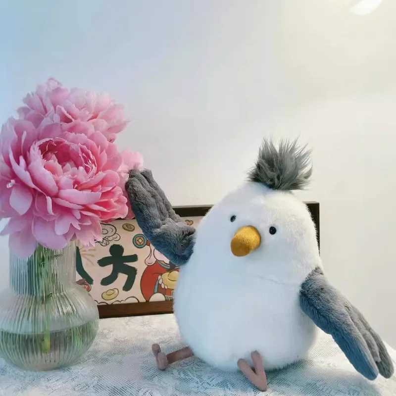 Apricot Lamb 25cm Chip Seagull Plush Doll He Bedro Decoration Decorative Cat Interactive Toy Pet plush Y250619 Y260128
