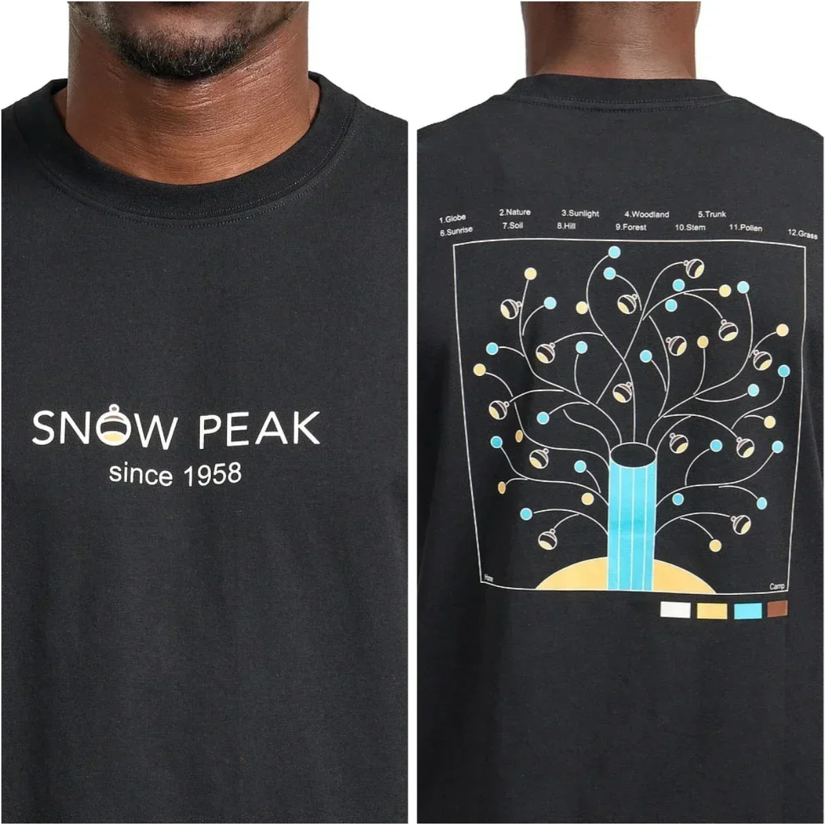 Snow Outdoor T-shirt Men's Pure Cotton Short-sleeved Casual and Comfortable Oversized Japanese Korean Trend Brand Men's Top