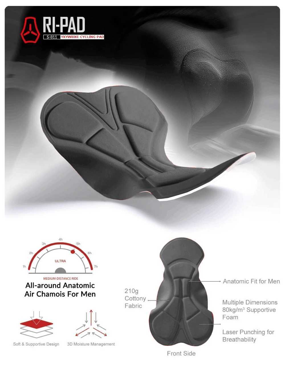 YKYWBIKE Cycling Bib Shorts Men Outdoor Wear Bike Ride 6 Hours Padded Riding Bib Tights Bicyc Mens Cycling Clothing Mtb ShortXJ250619