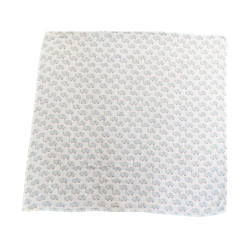 Gauze towel, newborn pure cotton cartoon baby blanket, all cotton newborn baby bath towel, swaddle towel 120*120