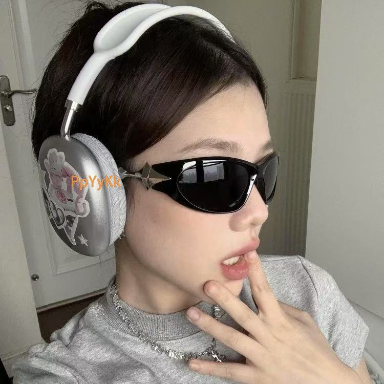 Designer sunglasses Cyber Wasteland Y2K Chrome Starburst Unisex Hip hop Sunglasses UV400 Holographic Future Tech Streetwear Statement Eyewea