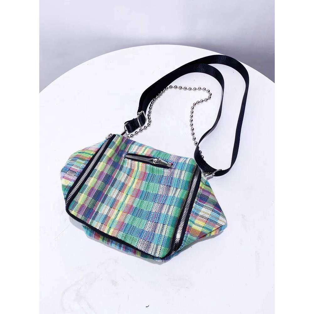 Cube Dice Bag Niche Design New Fashion Color Block Plaid Mini Shoulder Crossbody Handbag