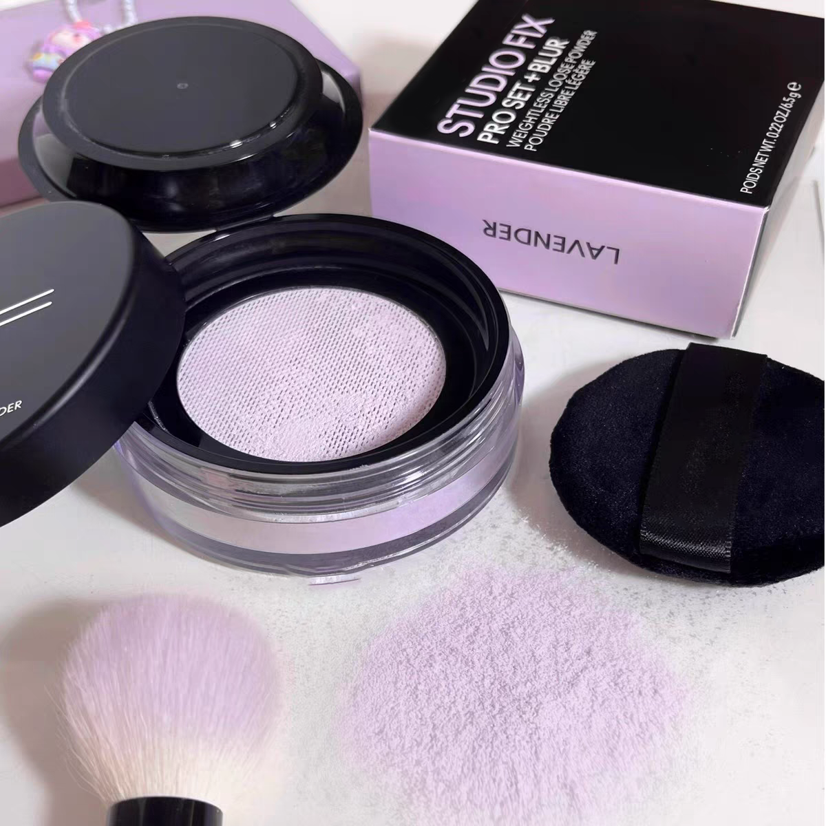 Loose Powder 6.5g Lavender Rosy Pink Flawless And Light Makeup Setting Powder Skin Smoothing Long Lasting Oil Control Brightening Matte Pore Concealin