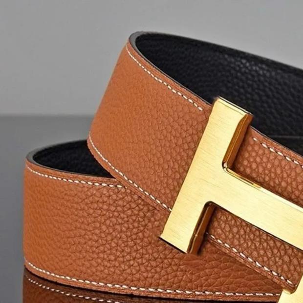 Wholesale Mens Luxury Fashion Classic Belts For Men Designer Genuine Leather High Quality Letter Smooth Buckle Belt 100-125cm 10A