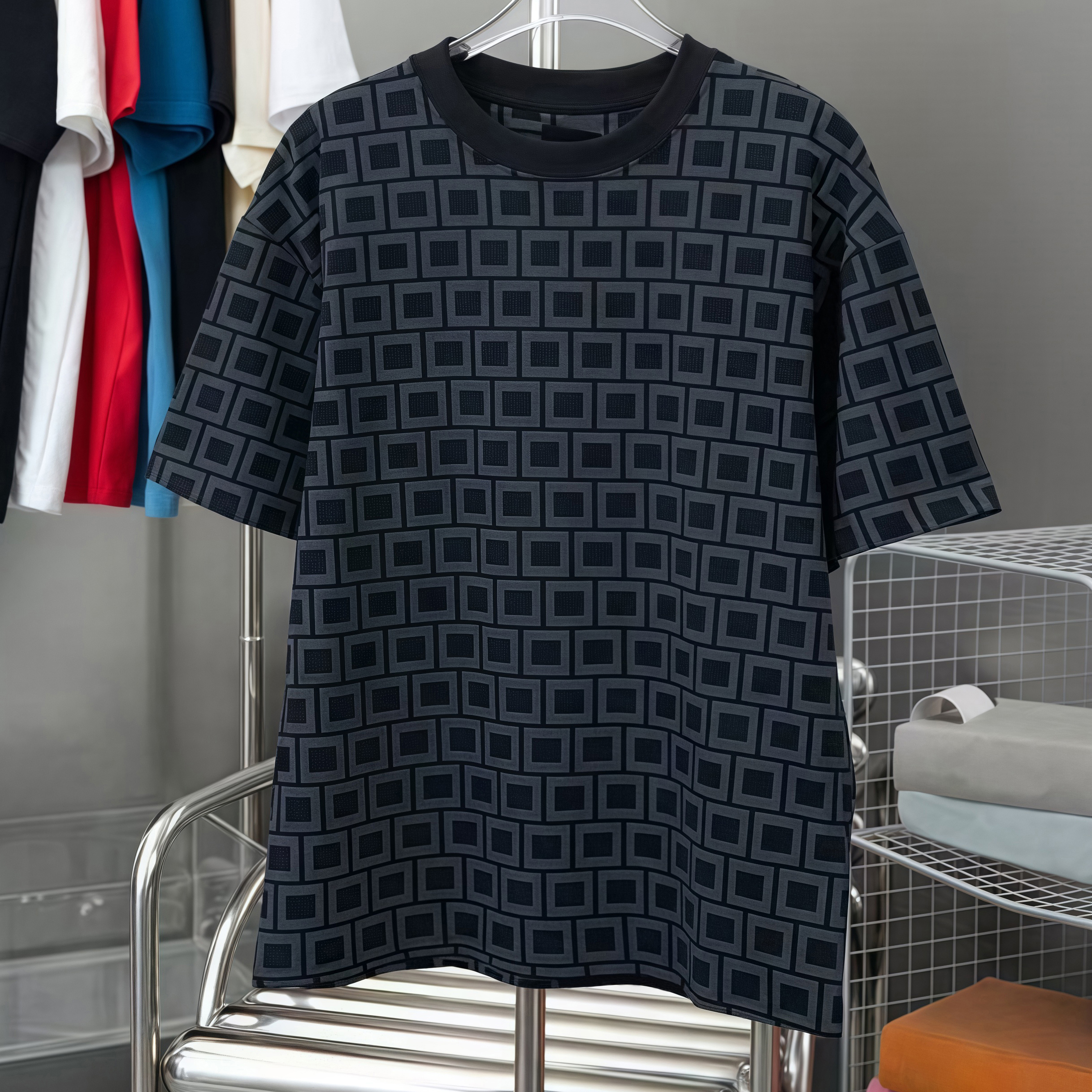 High quality designer men's T-shirt fashionable letter knitted T-shirt classic printed T-shirt polo shirt summer casual street round neck top