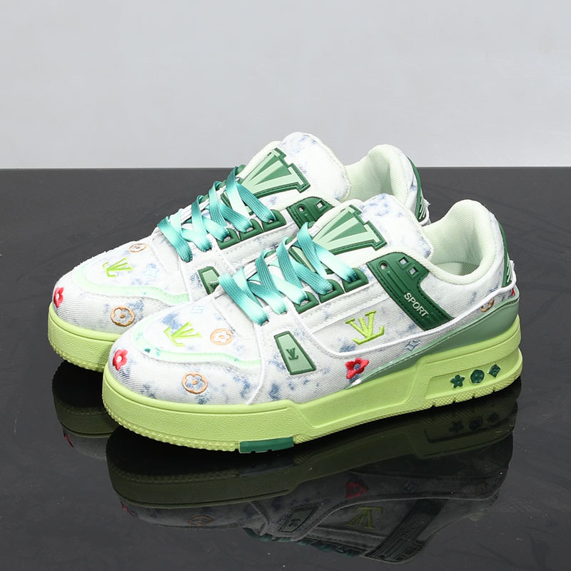 Free shipping Designer Casual Shoes Men's Women's Platform Sneakers Trend Printed Embroidery Board Shoes Unisex Shoes Plus size 35-44