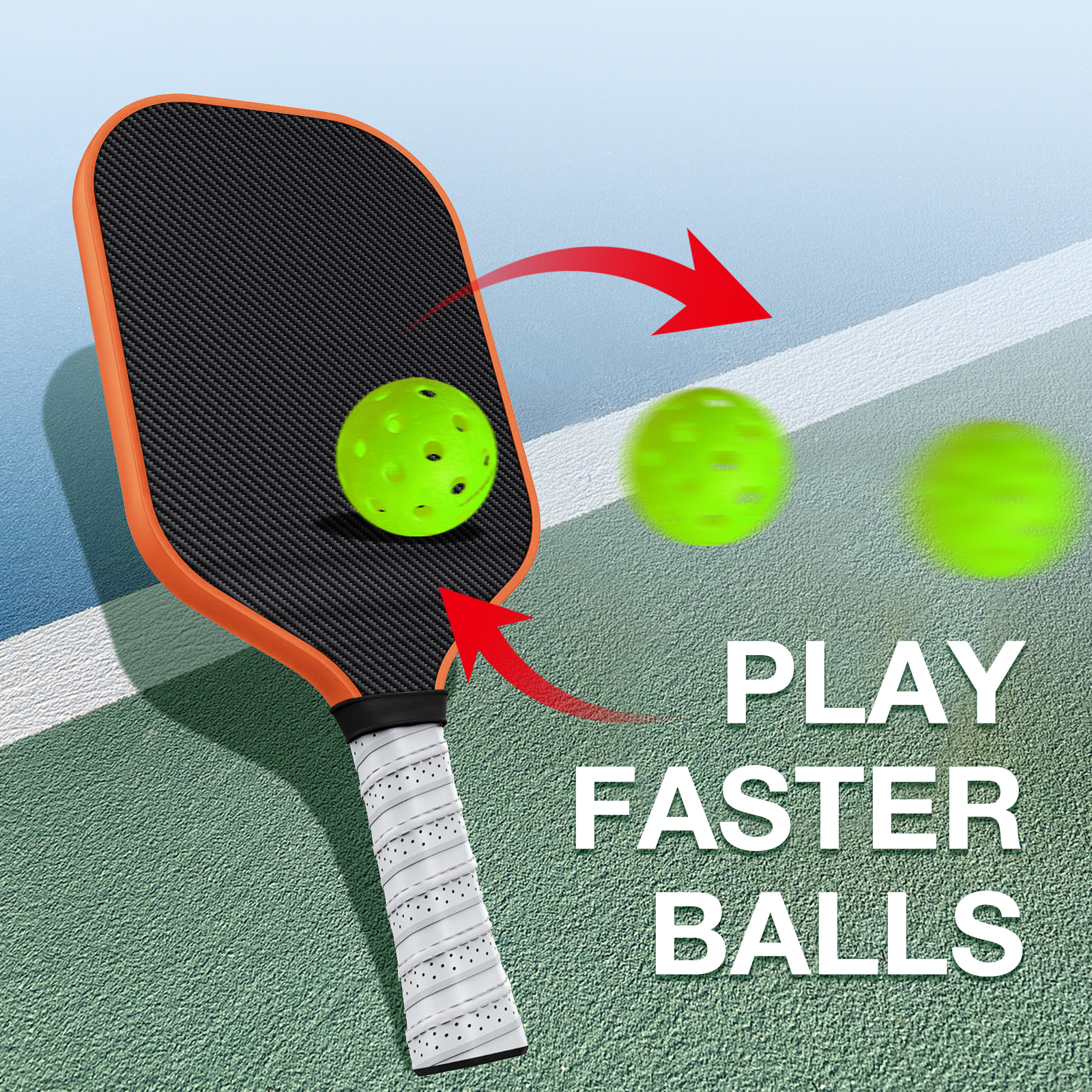 Pickleball Paddles, Carbon Fiber Pickle Ball Paddle, Lightweight Rackets for Adults and Teenagers