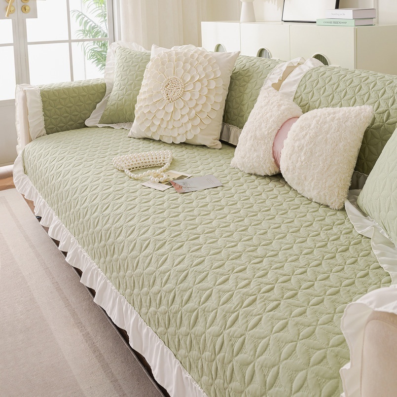 Korean Style Washed Cotton All-Season Fabric Non-Slip High-End Seat Cushion Nordic Simple Sofa Cover Slipcover