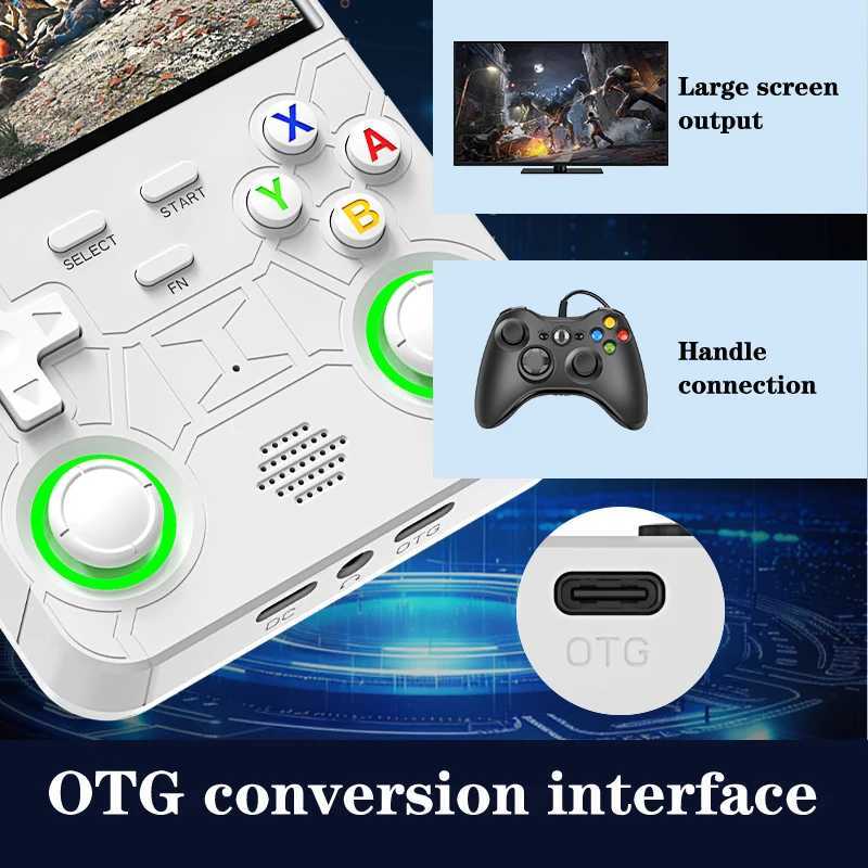 New R36 ultra retro handheld game console 4.0-inch open-source Linux system 128GB portable video player handheld game console XJ250619