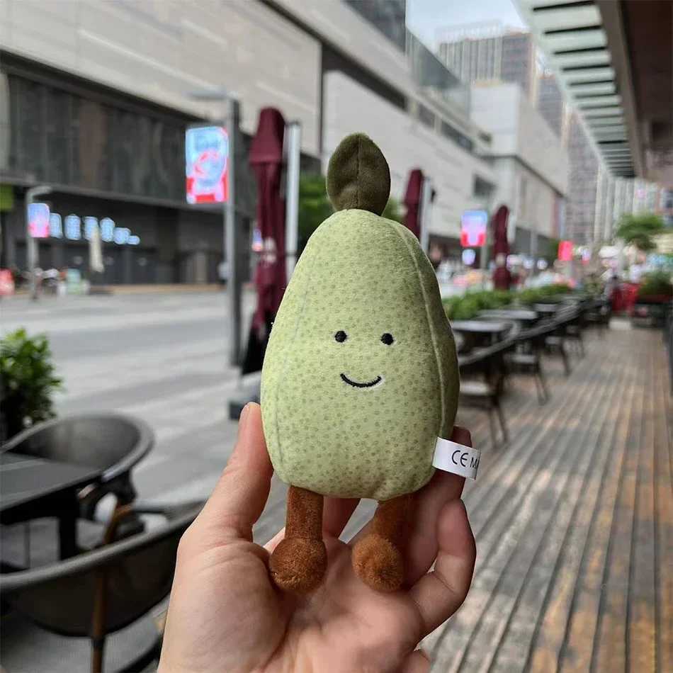 2025 Jelly Peach Pear Cherry Plush Doll Smiling Face Fruit Series Home Bedroom Decoration Pet Interactive Toy Birthday Gift XJ250619