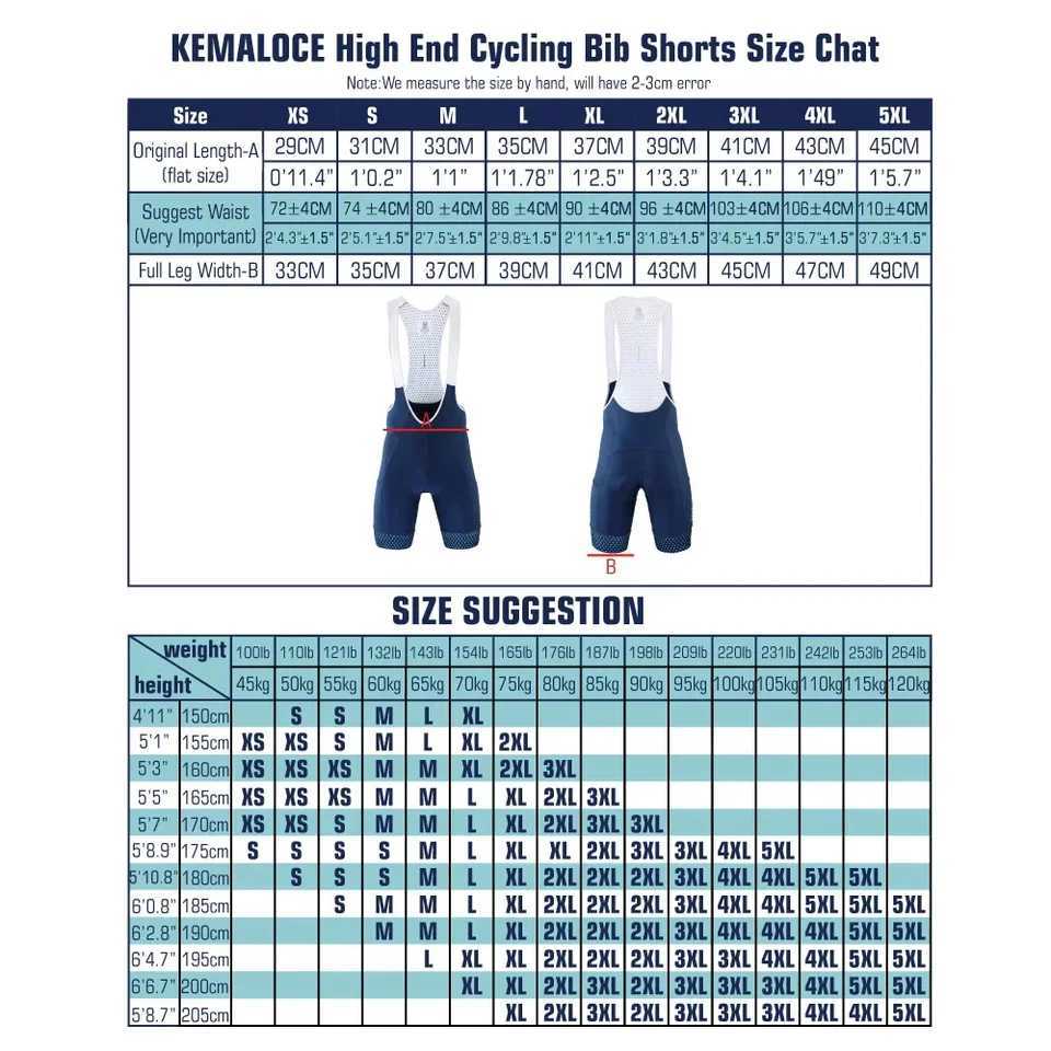 KALOCE Men Cycling Bib Shorts Solid Blue Black 5D Gel Pad Mountain Bike Shorts High End Outdoor Breathab Bike Tight KnickerXJ250619
