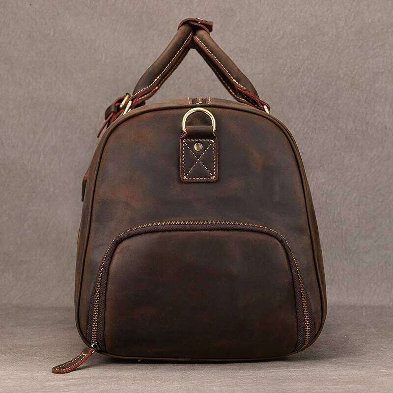Fashion Vintage Leather Travel Hand Lages Men's Duffle Handbags Travelling Business Tote Brand Designer Bag For Men Gift