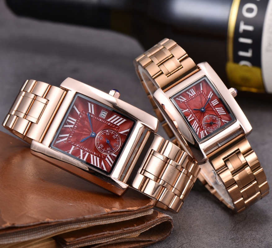 New Color Tank Must WSTA Amazing Cartis Brand Wrist Watch Women Men Classic Gift Lady Vintage Quartz Movement Roman Markers Luxury Neutral Men Simple Watch CT03