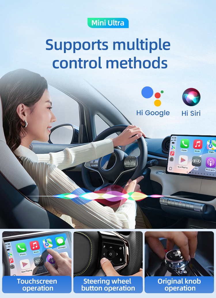 Wireless CarPlay Android Auto Adapter, Plug & Play Universal Fit Dongle For 2000+ Cars. lPhone Android BT WlFl Netflix Youtube Google Maps for car By 