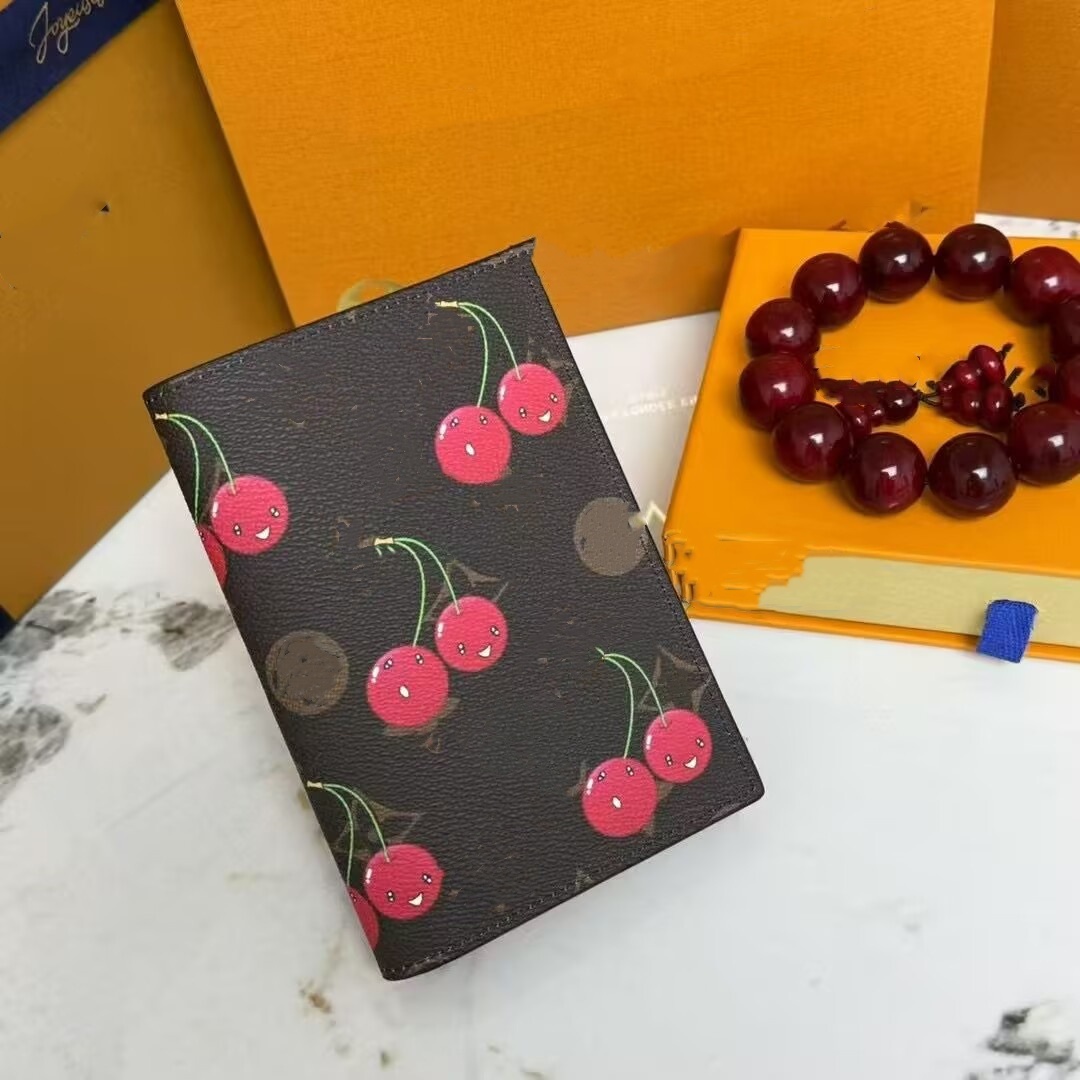 Cherry Wallet designer multi-function credit wallet passport holder male and female ID card protective case with box