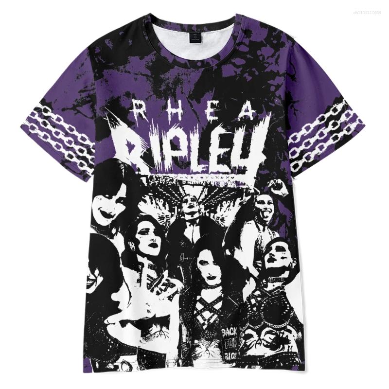 Men's T Shirts Rhea Ripley Merch T-shirt Men Short Sleeve Women Funny Tee Unisex Harajuku Tops