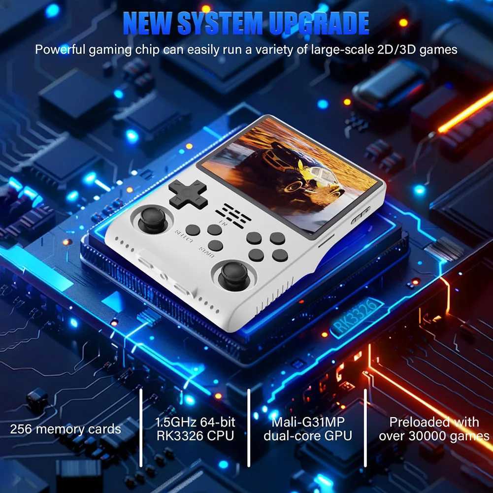 0S Pro Handheld Retro Gaming Console 3.5-Inch Sn Open Source Pocket Game Player Built-in 15000+Games w/ 256GB TF CardXJ250619