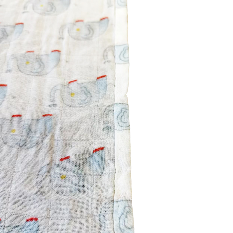 Gauze towel, newborn pure cotton cartoon baby blanket, all cotton newborn baby bath towel, swaddle towel 120*120