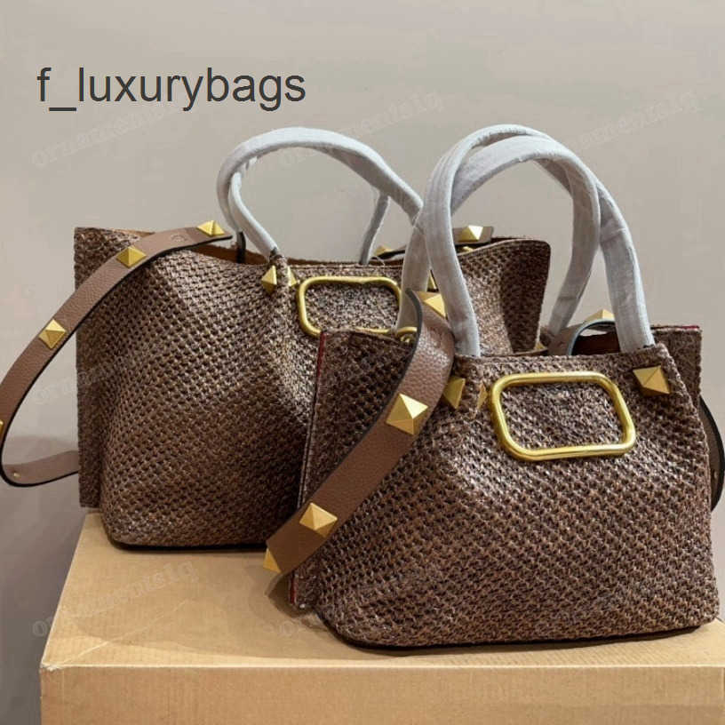 Evening Luxury Raffias Designer Tote Large Beach Bags Womens Mens Travel Mommy Shoulder Weave Straw Fashion Rivet Handbag Crossbody Clutch Summer Bag