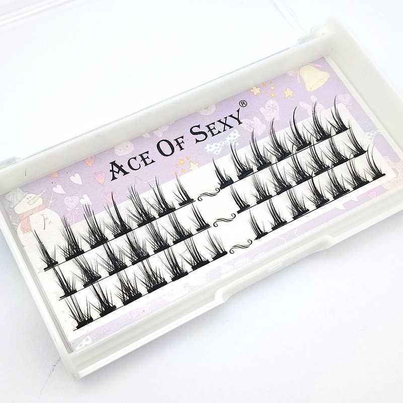 COS Manga Version Little Devil Segmental Self-Grafting False Eyelashes Natural Realistic Handmade Eyelashes 250615
