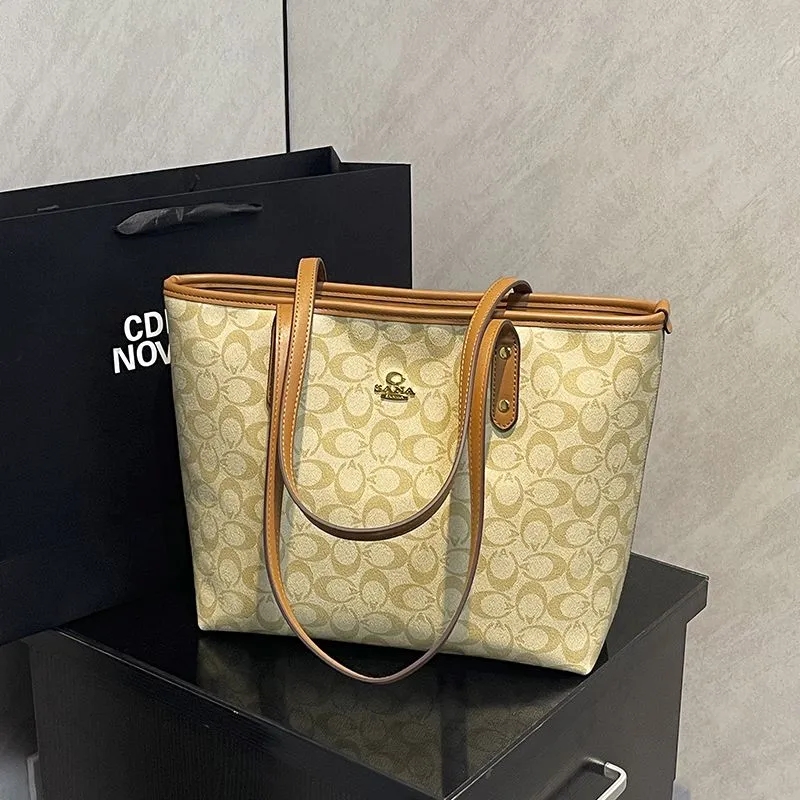 Tote Bag Designer Bag Fashion Handbag Beach Bag Luxury Bag Ladies Leather High Quality Classic Old Flower Large Capacity Underarm Commuter Shopping Ba