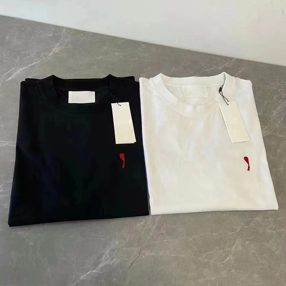 Designer tshirts men t shirt luxury women summer fashion heart letter embroidery cotton T-shirt casual shirt crew neck tees shirts short white black grey
