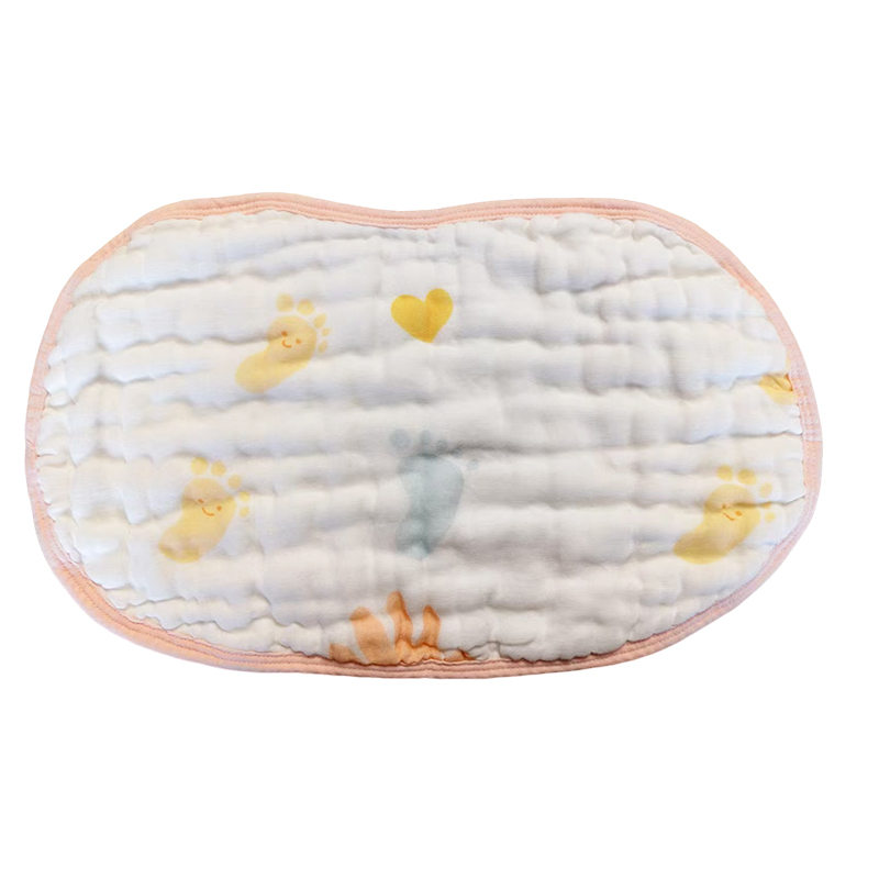 Baby gauze cloud pillow, summer sweat absorbing and breathable, baby and children's anti vomiting milk pillow pad 23*40