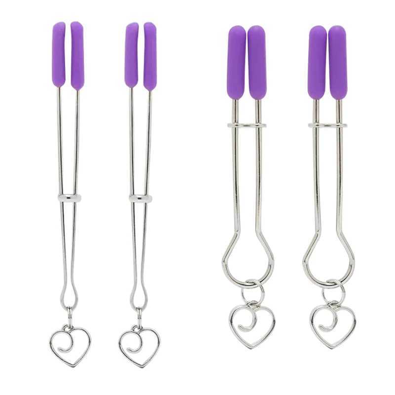 Adult Toys Adjustable Nipple Clamps Metal Breast Bondage Restraint Play Fetish Slave Flirting Sex Toy For Women sale_U6SM