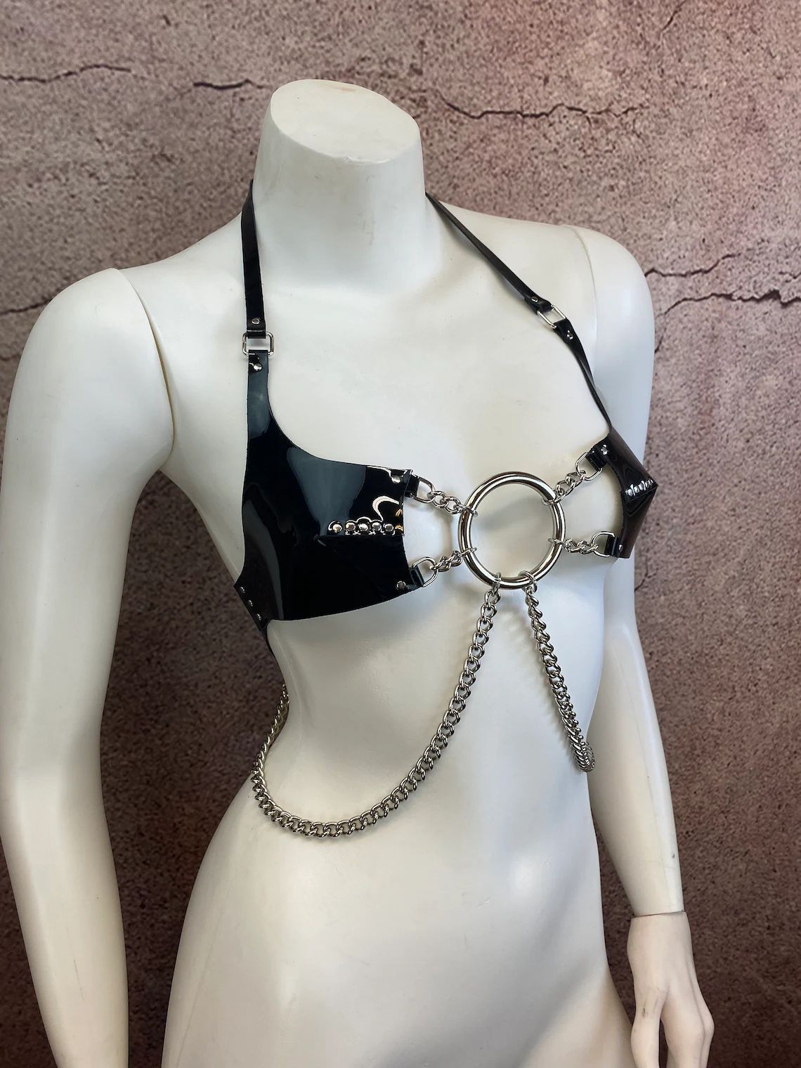 Stage Wear Dance Accessories European and American dark style chain binding clothing