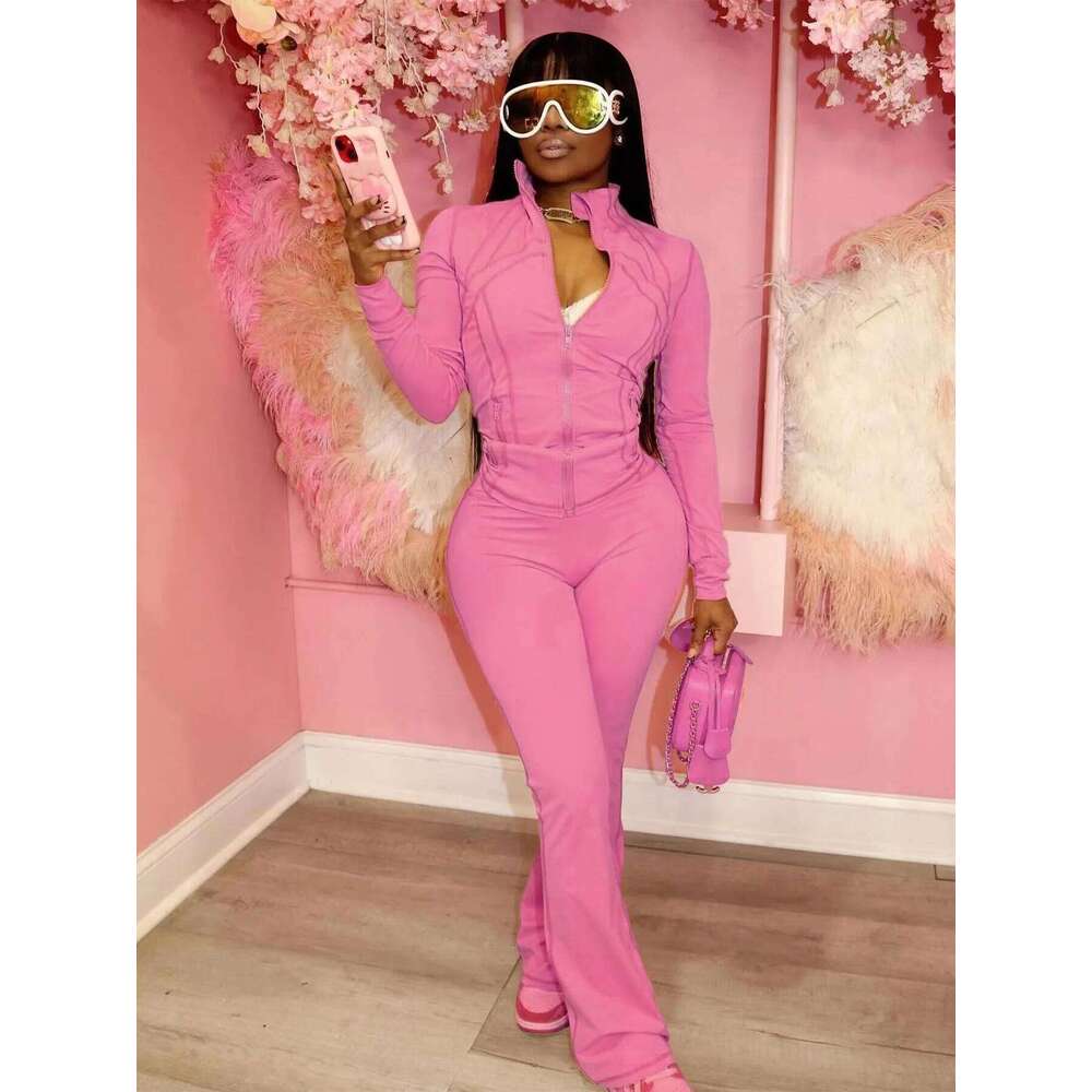 Streetwear Casual Tracksuit Sexy Women Two Pieces Club Matching Set High Street Pants Outfits