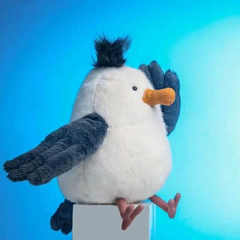Apricot Lamb 25cm Chip Seagull Plush Doll He Bedro Decoration Decorative Cat Interactive Toy Pet plush Y250619 Y260128