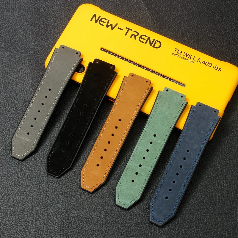 For Hublot BIGBANG Classic Fusion Leather Silicone Rubber Suede Watch Strap Dedicated Interface Lug System Band 26*19mm Bracelet 250618